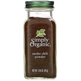 Simply Organic, Органический, порошок перца поблано, 2,85 унц. (81 г)