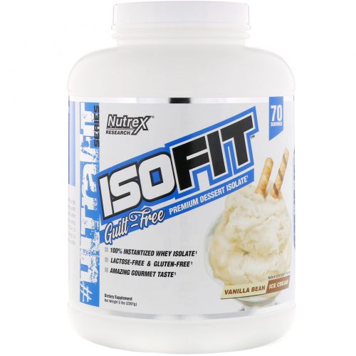 Nutrex Research, IsoFit, Vanilla Bean Ice Cream, 5 lbs (2261 g)