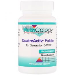 Nutricology, QuatreActiv, фтолат 5–МТГФ, 90 капсул