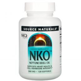 Source Naturals, NKO (Neptune Krill Oil), 500 мг, 120 капсул