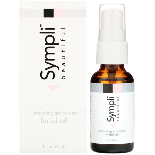 Sympli Beautiful, Осветляющее масло для лица с антиоксидантами, 30 м (1 жидк. унция)