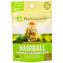 Pet Naturals of Vermont, «Меховой комок», для кошек, 30 жевательных таблеток, 1,59 унции (45 г)