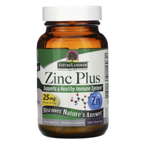 Nature's Answer, Zinc Plus, 25 mg, 60 Vegetarian Capsules