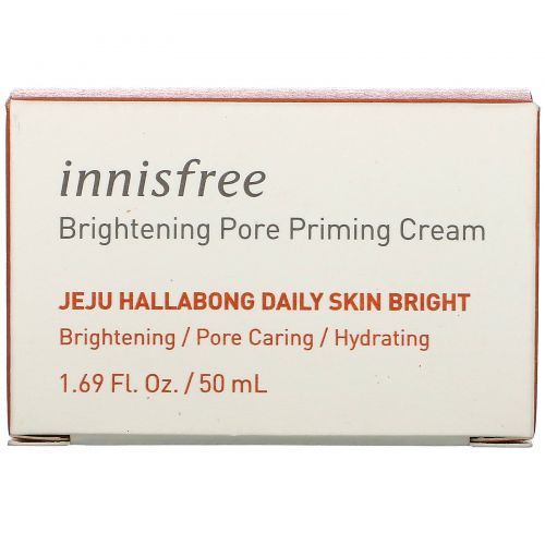 Innisfree, Jeju Hallabong Daily Skin Bright, Brightening Pore Priming Cream, 1.69 fl oz (50 ml)