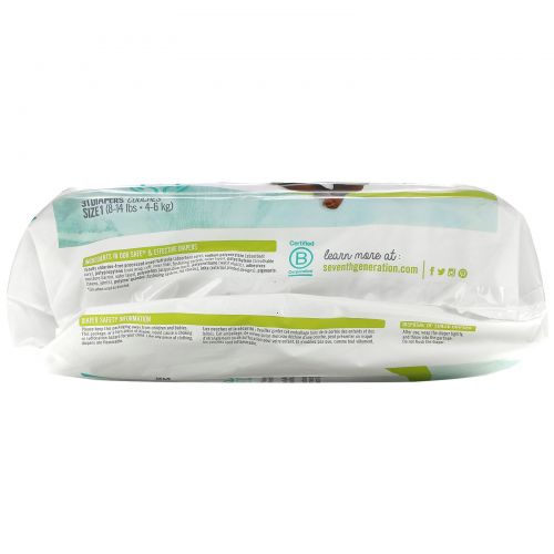 Seventh Generation, Sensitive Protection Diapers, Size 1, 8- 14 lbs, 31 Diapers