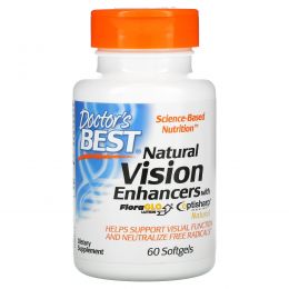 Doctor's Best, Природные стимуляторы зрения (Best Natural Vision Enhancers), 60 мягких таблеток