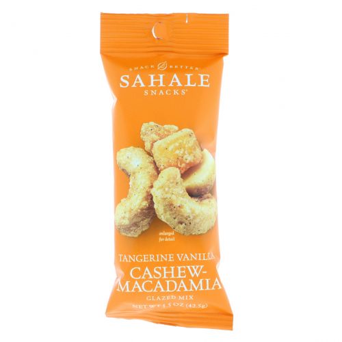 Sahale Snacks, Glazed Mix, Tangerine Vanilla Cashew-Macadamia, 9 Packs, 1.5 oz (42.5 g) Each