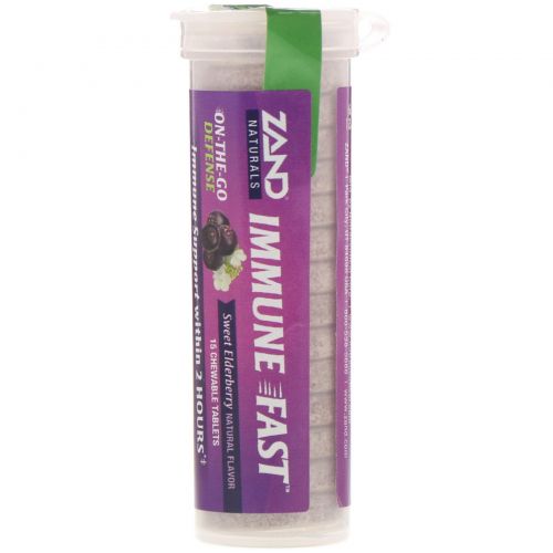 Zand, Immune Fast, Sweet Elderberry, 15 Chewable Tablets