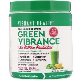Vibrant Health, Green Vibrance +25 Billion Probiotics, версия 16.0, 177,45 г (6,26 унций)