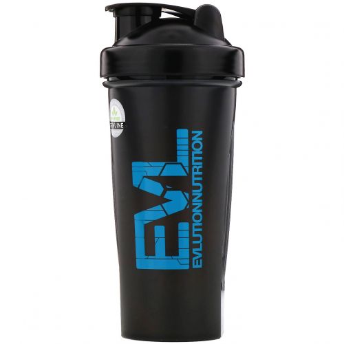 EVLution Nutrition, Blender Bottle, бутылка-блендер классическая, черная, 840 мл (28 унций)