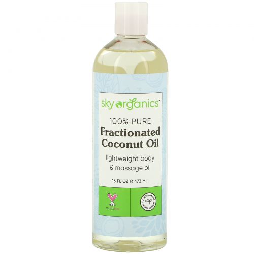 Sky Organics, Fractionated Coconut Oil, 100% Pure and Natural, 16 fl oz (473 ml)