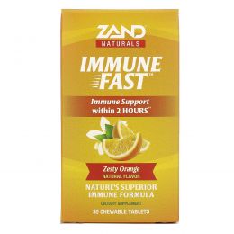 Zand, Immune Fast, пикантный апельсин, 30 жевательных таблеток