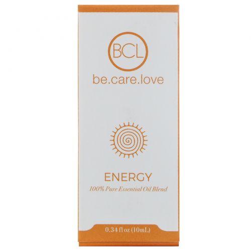 BCL, Be Care Love, Смесь 100% чистого эфирного масла, энергия, 0,34 ж. унц. (10 мл)