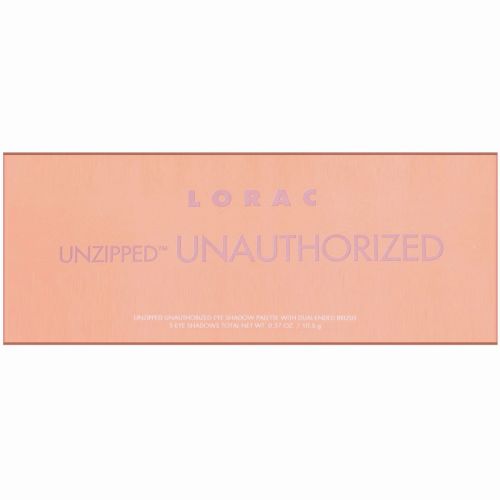 Lorac, Палитра теней для век Unzipped Unauthorized с двухсторонней кистью, 10,5 г