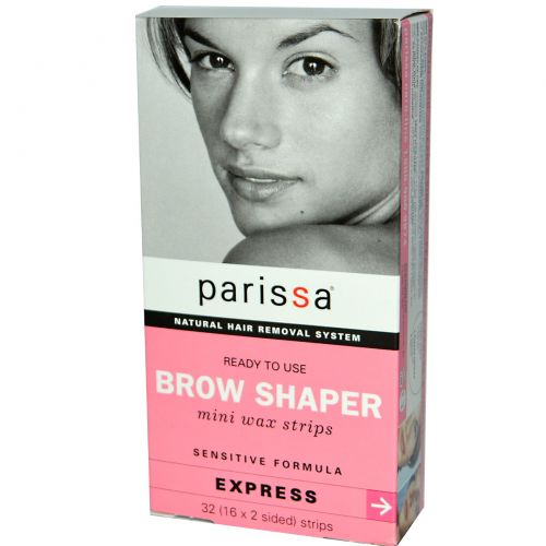 Parissa, Brow Shaper, восковые мини полоски, 32 (16 x двухсторонние) штуки