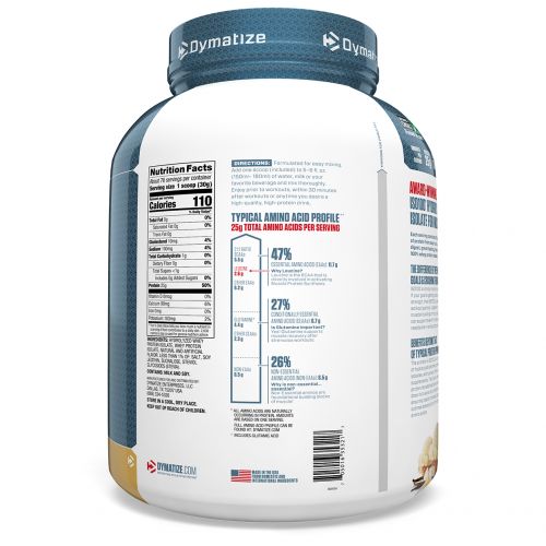 Dymatize Nutrition, ISO•100 Hydrolyzed 100% Whey Protein Isolate, Gourmet Vanilla, 5 lbs (2.27 kg)