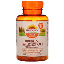 Sundown Naturals, Garlic, 1000 mg, 250 Odorless Softgels