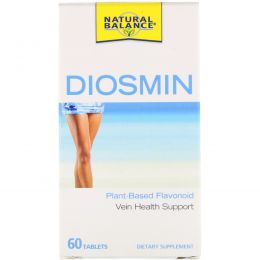 Natural Balance, Диосмин, поддержка здоровья вен, 60 таблеток
