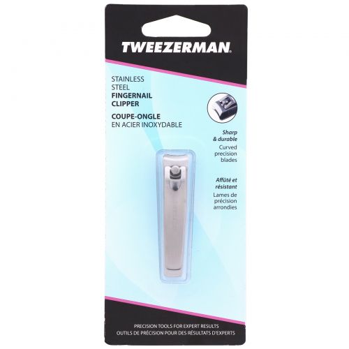 Tweezerman, Stainless Steel Fingernail Clipper, 1 Count