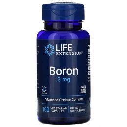 Life Extension, Бор, 3 мг, 100 вегетарианских капсул