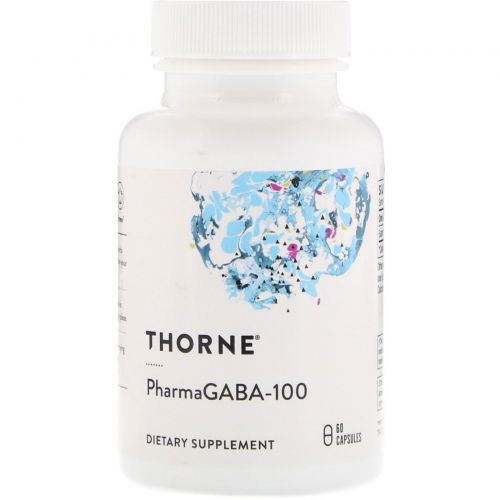 Thorne Research, PharmaGABA-100, 60 вегетарианских капсул