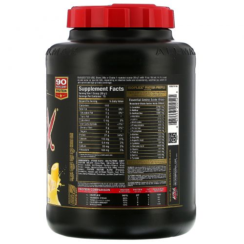 ALLMAX Nutrition, Isoflex, 100% Ultra-Pure Whey Protein Isolate (WPI Ion-Charged Particle Filtration), Banana, 5 lbs (2.27 kg)