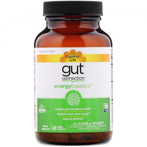 Country Life, Gut Connection, Energy Balance, 60 Vegan Capsules