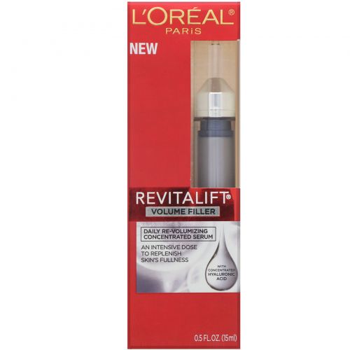 L'Oreal, Revitalift Volume Filler, концентрированная сыворотка для ежедневного восстановления объема, 15 мл