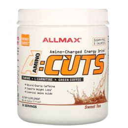 ALLMAX Nutrition, AMINOCUTS (ACUTS), Amino-Charged Energy Drink, Sweet Tea, 7.4 oz (210 g)