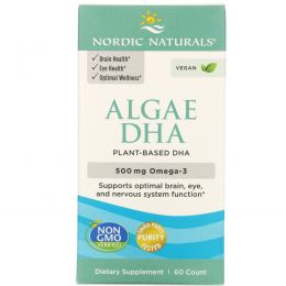 Nordic Naturals, Algae DHA, 500 mg, 60 Soft Gels