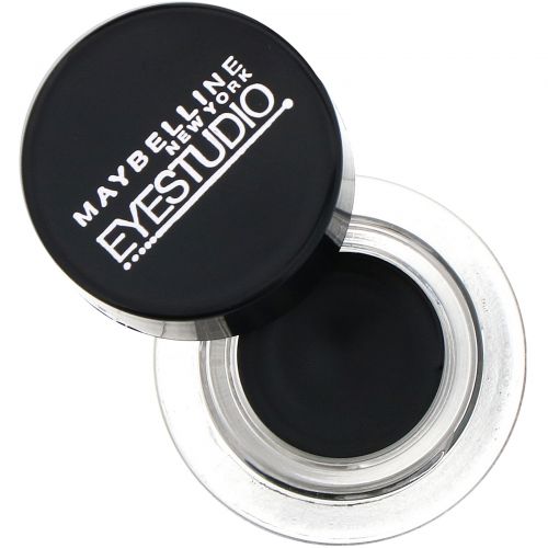 Maybelline, Гелевая подводка для глаз Eye Studio, Lasting Drama, угольно-черный цвет, 3 г