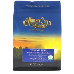 Mt. Whitney Coffee Roasters, Органический перуанский кофе в зернах средней обжарки, 12 унций (340 г)