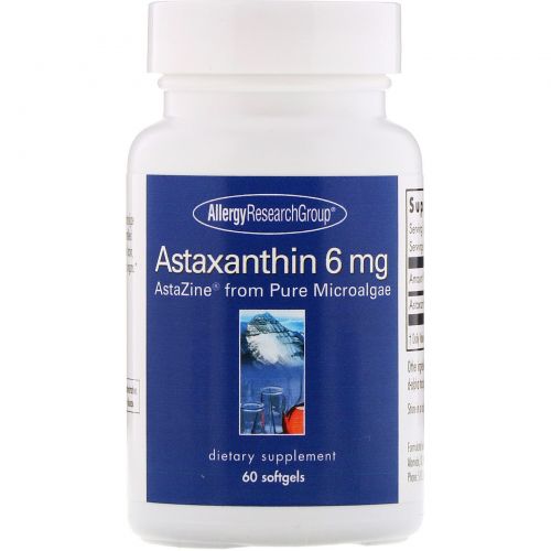 Allergy Research Group, Astaxanthin, 6 mg, 60 Softgels