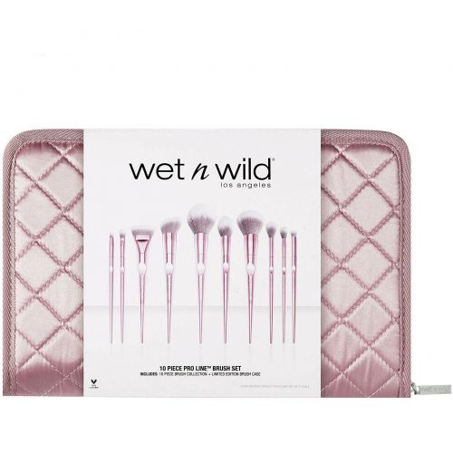 Wet n Wild, Pro Line, набор из 10 кисточек + чехол ограниченной серии