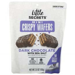 Little Secrets, Mini Crispy Wafers, Dark Chocolate with Sea Salt, 3.5 oz (99 g)