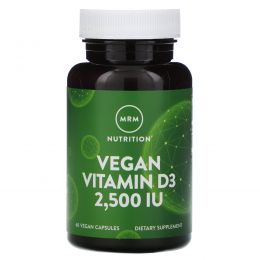 MRM, Веганский витамин D3, 2,500 МЕ, 60 веганских капул