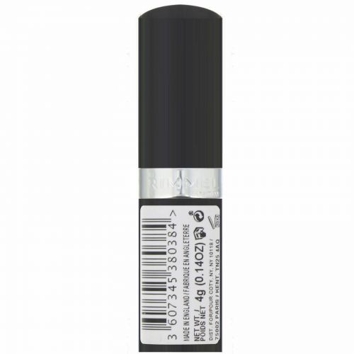 Rimmel London, Lasting Finish, стойкая губная помада, оттенок 002 «Конфетка», 4 г