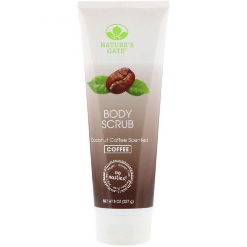 Nature's Gate, Body Scrub, Coffee, Coconut Coffee Scented, 8 oz (227 g)
