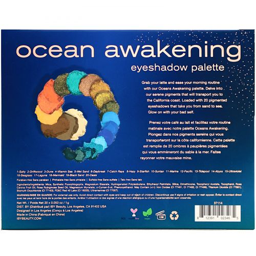 IBY Beauty, Eyeshadow Palette, Ocean Awakening, 0.7 oz (20 g)