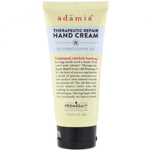 Adamia, Therapeutic Repair Hand Cream with Macadamia Oil, 3 oz (85 g)