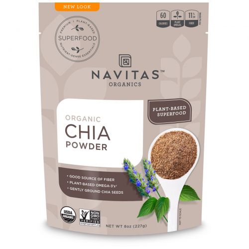 Navitas Organics, Органический порошок чиа, 8 унций (227 г)