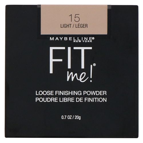 Maybelline, Fit Me, рассыпчатая пудра, оттенок 15 «Светлый», 20 г