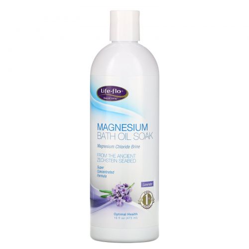 Life Flo Health, Magnesium Bath Oil Soak, Lavender, 16 fl oz (473 ml)