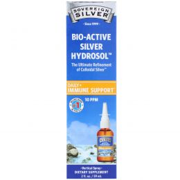 Sovereign Silver, Bio-Active Silver Hydrosol Vertical Spray, 10 PPM, 2 fl oz (59 ml)