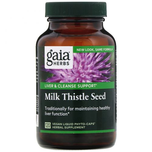 Gaia Herbs, Семена расторопши, 120 растительных фитокапсул