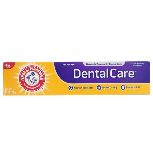 Arm & Hammer, Dental Care, Fluoride Anticavity Toothpaste, Pure Mint, 6.3 oz (178 g)