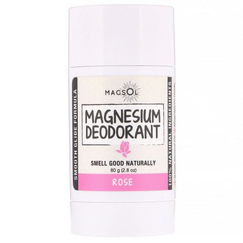 Magsol, Дезодорант с магнием, роза, 80 г