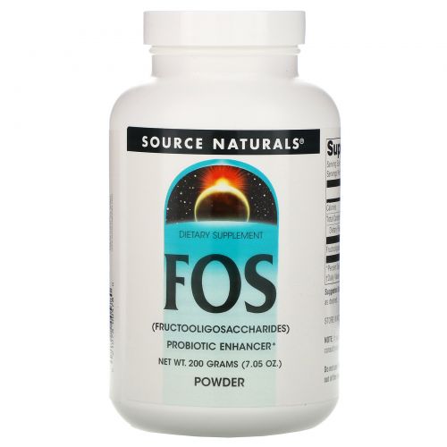 Source Naturals, Порошок FOS, 7.05 унций (200 г)