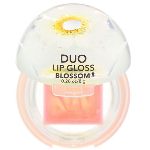 Blossom, Duo Lip Gloss, White Flower, 0.28 oz (8 g)