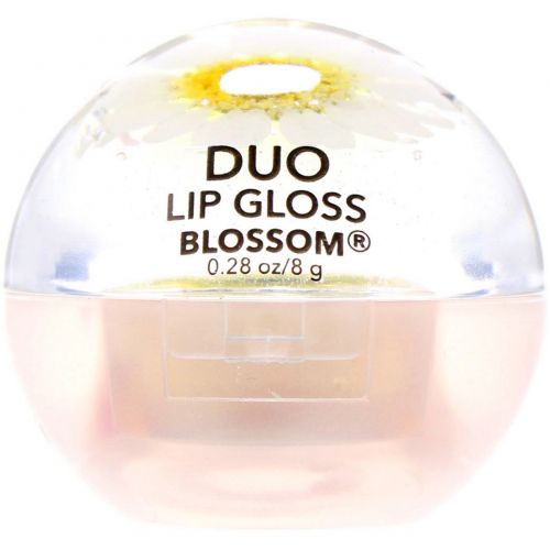 Blossom, Duo Lip Gloss, White Flower, 0.28 oz (8 g)